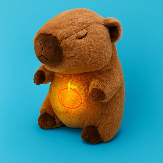 Soothing Capybara Plush – Light & Sound Toy for Babies