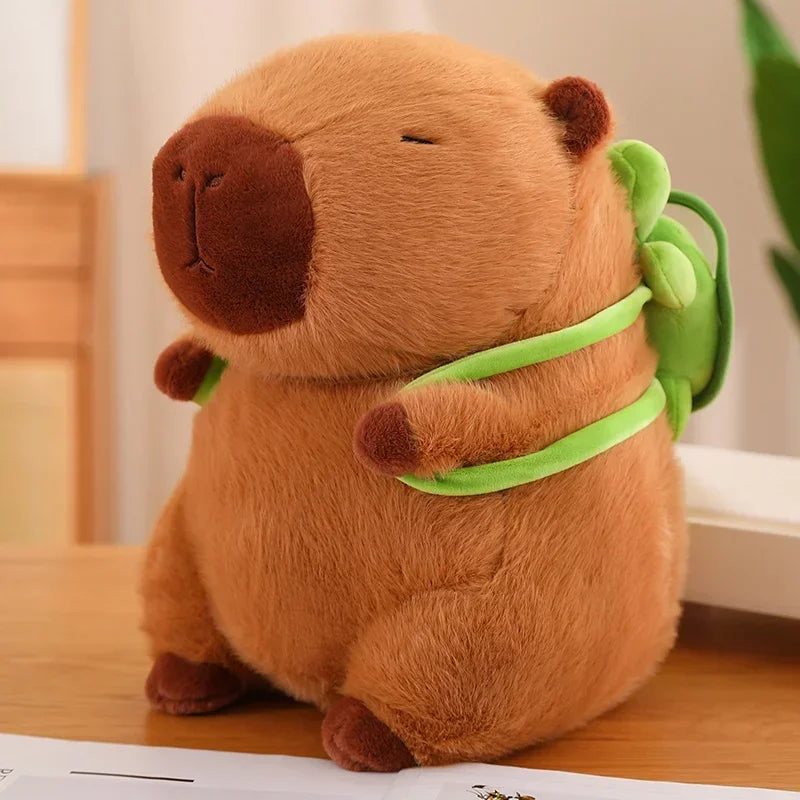 Capybara Plush with Strawberry Hat – 22cm Mini Toy