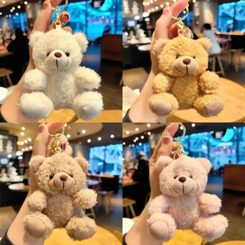 Mini Teddy Bear Plush Keychain – 12cm Soft & Cute