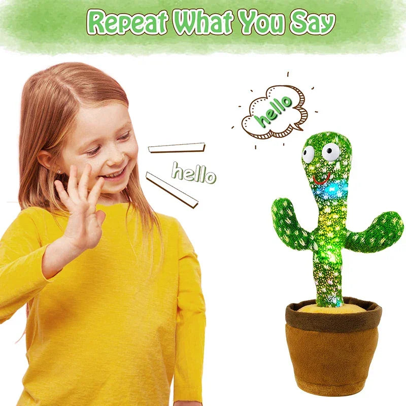 Dancing Cactus Toy – 120 Songs, Talking & Repeat | Kids Interactive Gift