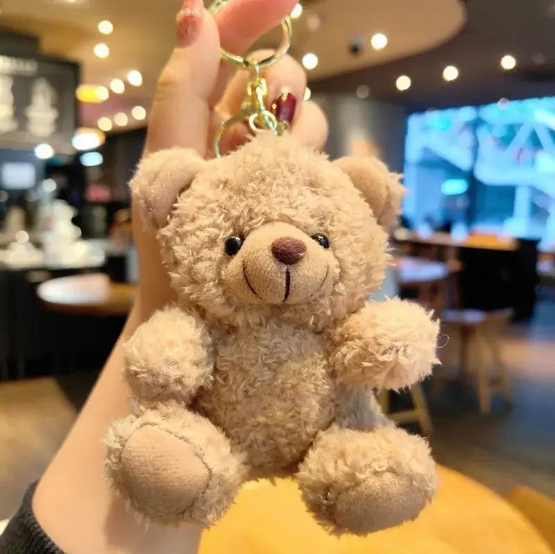 Mini Teddy Bear Plush Keychain – 12cm Soft & Cute