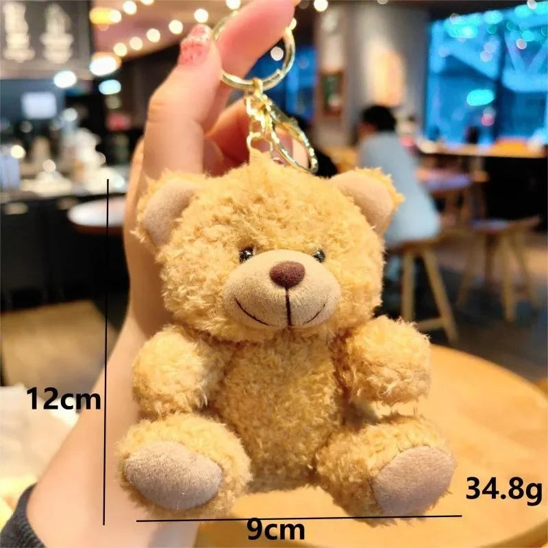 Mini Teddy Bear Plush Keychain – 12cm Soft & Cute