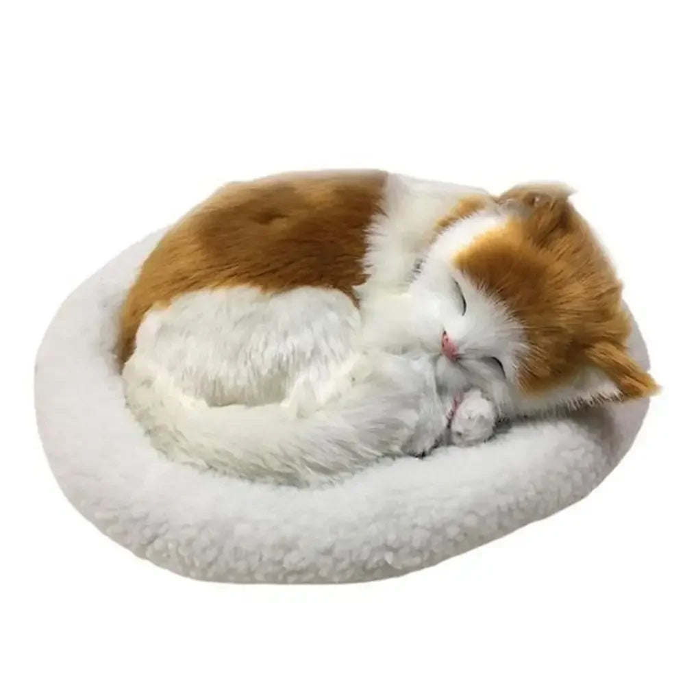 Realistic Breathing Pet Plush – Cat or Dog Toy for Adults, Kids & Elderly