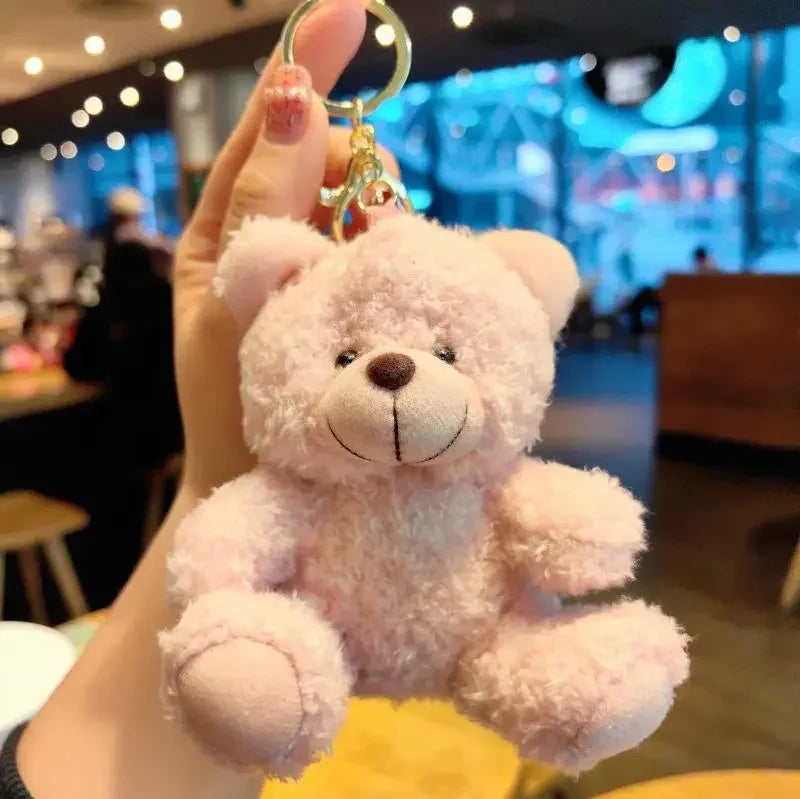Mini Teddy Bear Plush Keychain – 12cm Soft & Cute