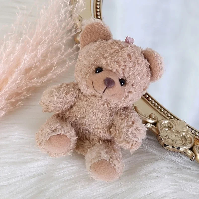 Mini Teddy Bear Plush Keychain – 12cm Soft & Cute