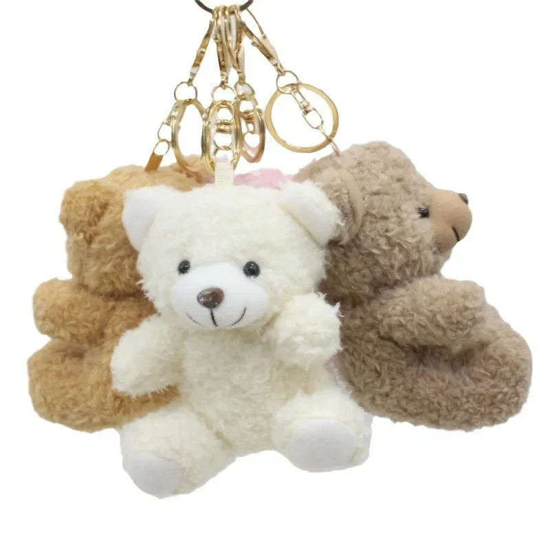 Mini Teddy Bear Plush Keychain – 12cm Soft & Cute