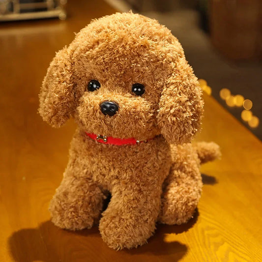 Teddy Puppy Plush – Cute Hugging Dog Toy for Kids & Adults