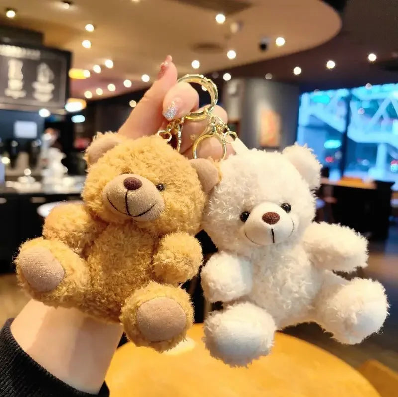 Mini Teddy Bear Plush Keychain – 12cm Soft & Cute