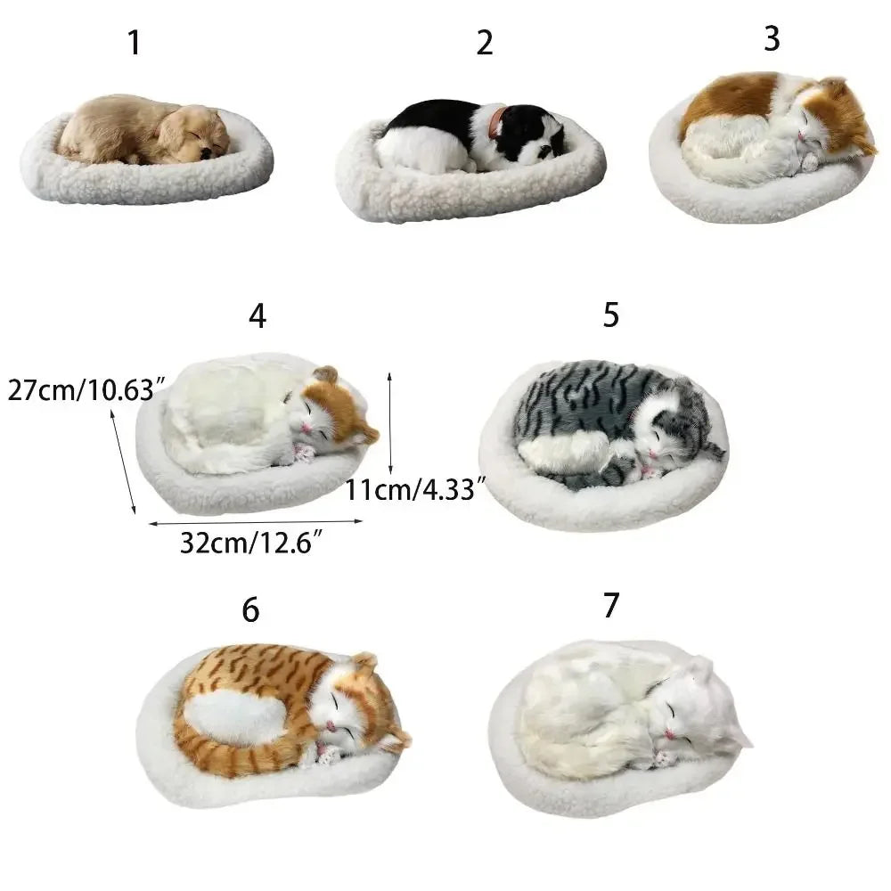 Realistic Breathing Pet Plush – Cat or Dog Toy for Adults, Kids & Elderly