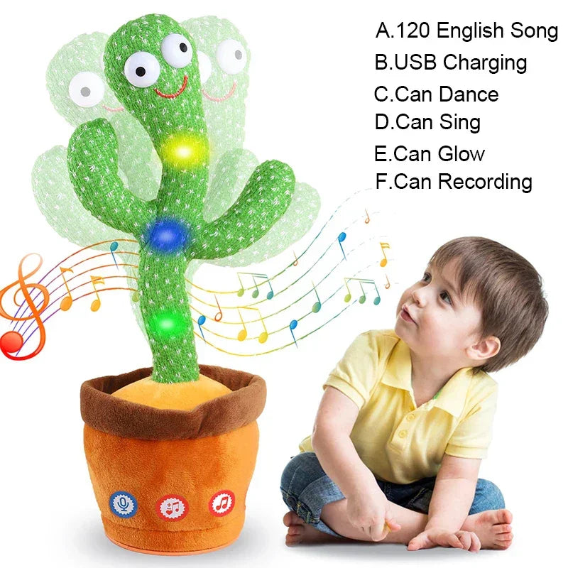 Dancing Cactus Toy – 120 Songs, Talking & Repeat | Kids Interactive Gift