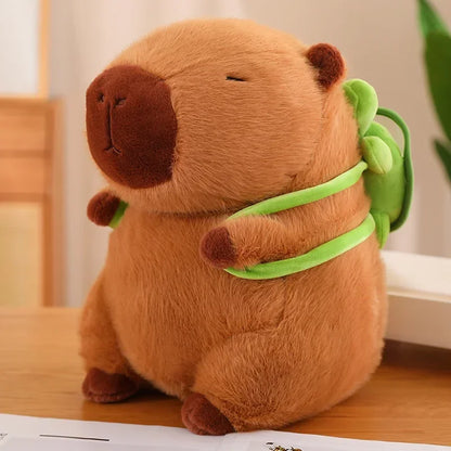 Capybara Plush with Strawberry Hat – 22cm Mini Toy