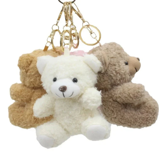 Mini Teddy Bear Plush Keychain – 12cm Soft & Cute