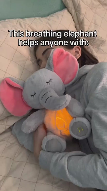 Breathing elephant plush – 4-Mode with music & Light